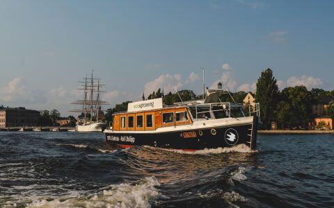 electrical boat meeting venue waterfront Stockholm