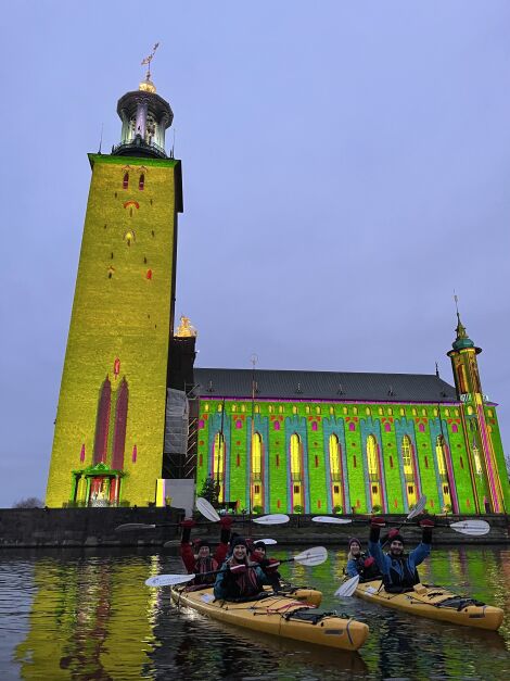 Meet our partners Stockholm Adventures kayaks Stockholm city hall