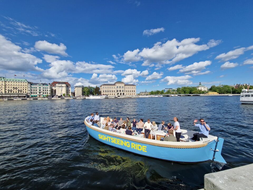 sightseeing ride Stockholm electrical boat