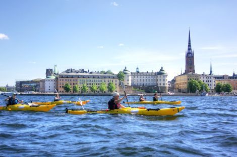 Kayaking water center of Stockholm